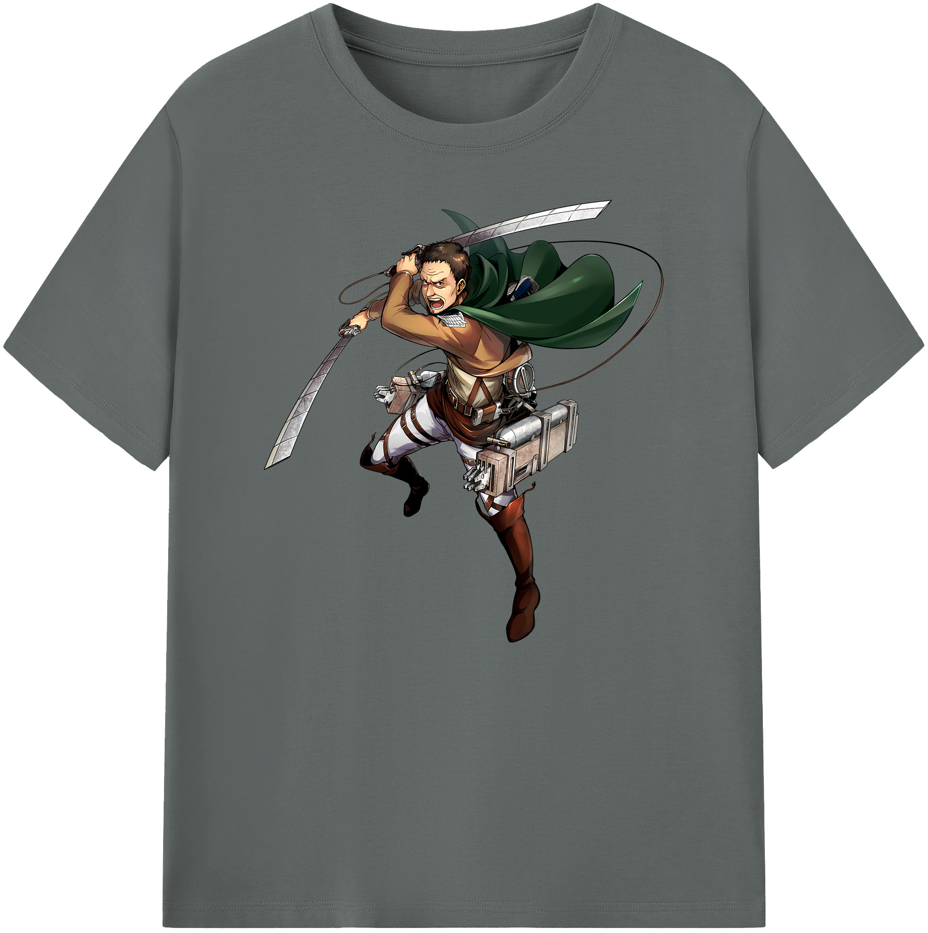 （画像用） 進撃の巨人 Attack on Titan 綿100％ メンズ半袖Tシャツ｜肌触りやわらか＆通気性